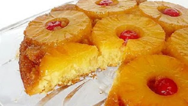 طريقة عمل كيك الاناناس المقلوب