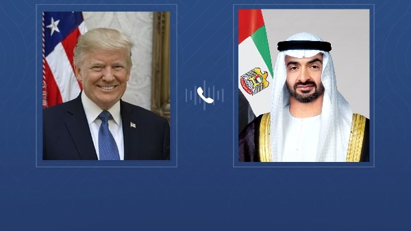 الرئيس الإماراتي مع نظيره الأمريكي