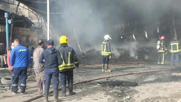 حريق بمخزن خردة بالإسكندرية