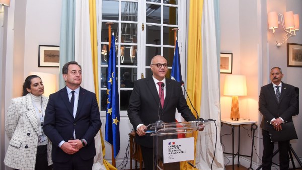 محافظ الإسكندرية في حفل استقبال بقنصلية فرنسا