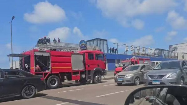 حريق بمطعم اسماك بسيدى جابر