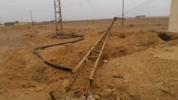 سقوط أبراج كهرباء ببرانى