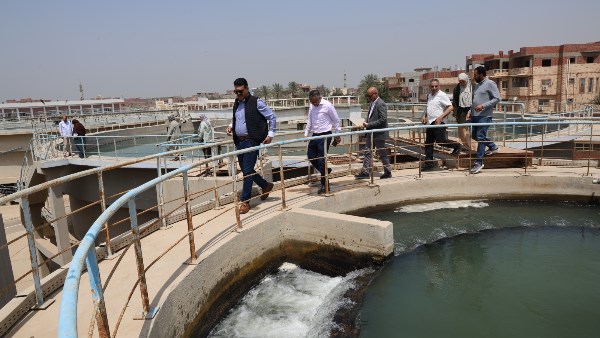 رئيس مياه القليوبية يتابع انتظام العمل وجودة محطة عرب جهينة