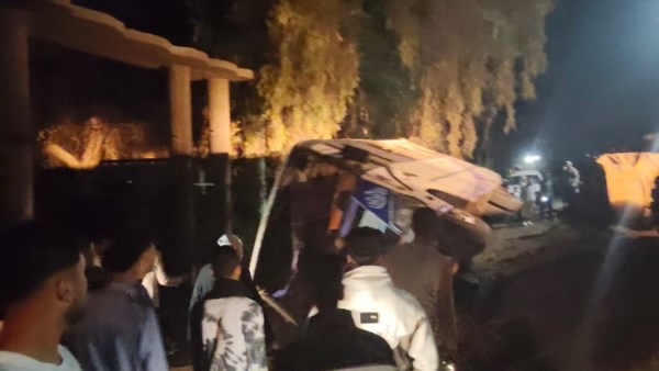 حادث انقلاب اتوبيس بالغربية 