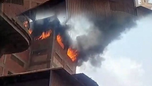 حريق هائل بالمحلة 