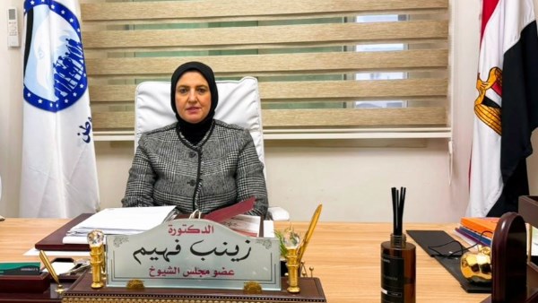 النائبة زينب فهيم عضو مجلس الشيوخ 