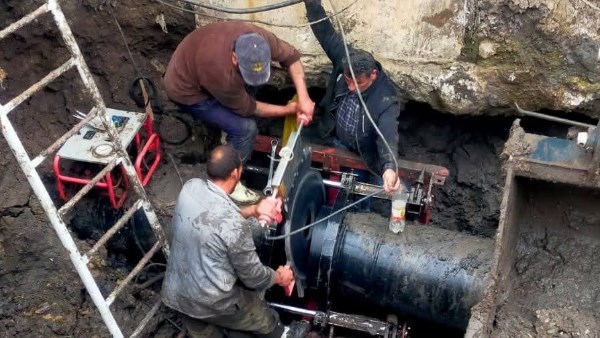 إصلاح خط الطرد بدسوق 