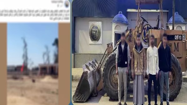 القبض على المتهمين بإزالة طريق بلودر في الشرقية