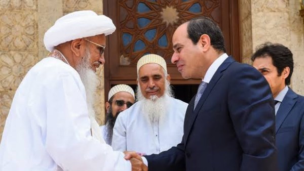 استقبال الرئيس السيسي لسلطان البهرة ..صورة أرشيفية 