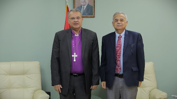 القس أندريه زكي ورئيس الطائفة المعمدانية في الأردن