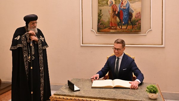 البابا تواضروس والرئيس الفنلندي