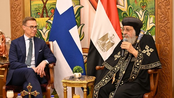 البابا تواضروس والرئيس الفنلندي
