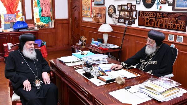 البابا تواضروس و الأنبا شاروبيم