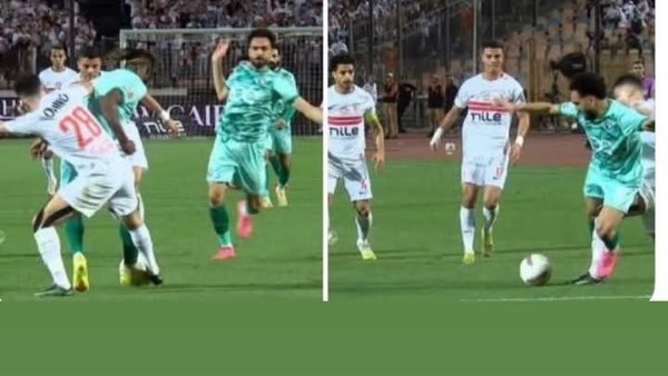 لقطة من مباراة الزمالك وبيراميدز 