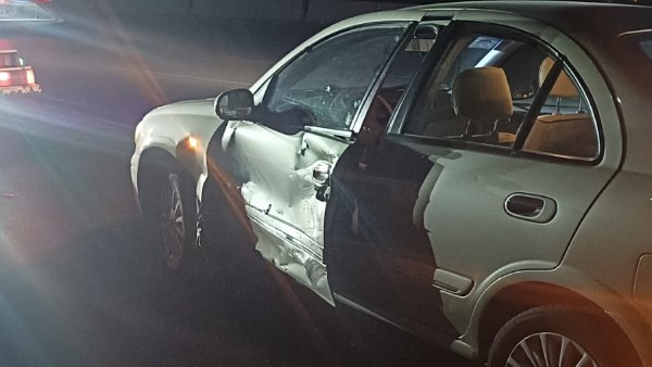 سيارة الإعلامية بسمة وهبة بعد الحادث