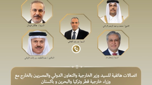 اتصالات هاتفية بين وزير الخارجية ونظرائه في تركيا وباكستان وقطر والبحرين لبحث التطورات الإقليمية