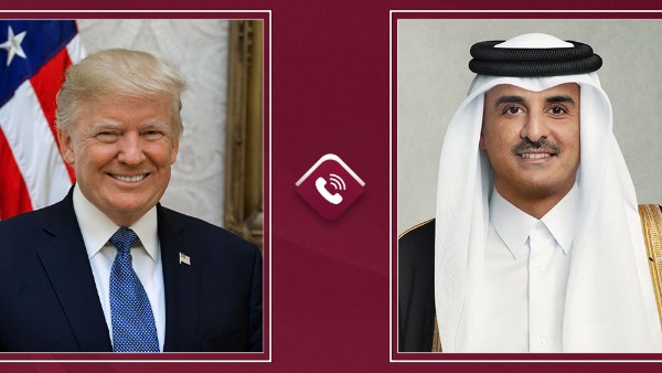 أمير قطر يبحث مع ترامب خفض التصعيد وضمان استقرار أسواق الطاقة