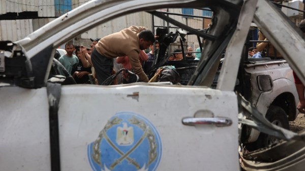 شاحنة تابعة لحماس وسط قطاع غزة