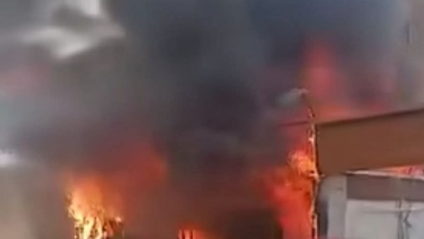 حريق محل ملابس على كورنيش الوراق