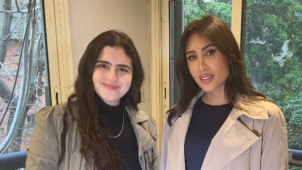 الفنانة أنجي كيوان مع أوركيد سامي 