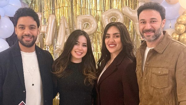 فرح الموجي تفاجئ أحمد جمال بعيد ميلاده الأول بعد الزواج بحضور نجوم الغناء