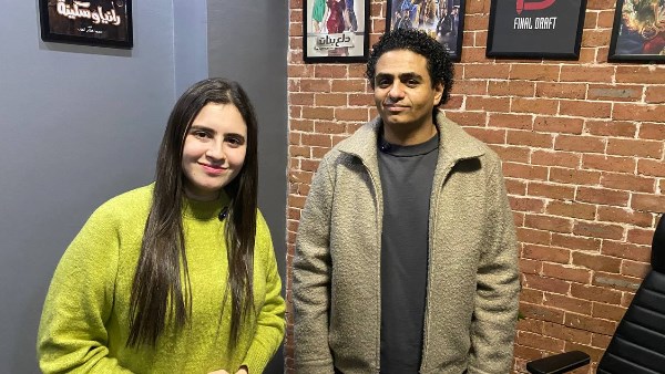 المؤلف و المخرج محمد صلاح العزب مع أوركيد سامي 