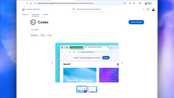 OpenAI تطلق إضافة Codex لمتصفح Chrome بقدرات تتخطى البرمجة