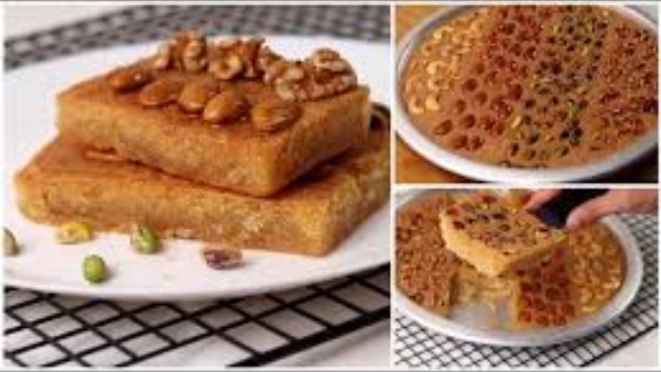 طريقة عمل البسبوسة المرملة زي المحلات.. طرية وذهبية من أول مرة