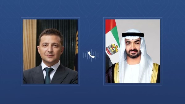 رئيسا الإمارات وأوكرانيا يبحثان علاقات التعاون والتطورات بالمنطقة