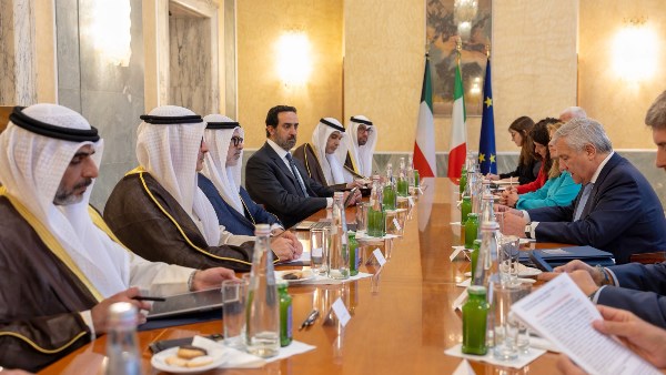 وزير خارجية الكويت ونظيره الإيطالي 