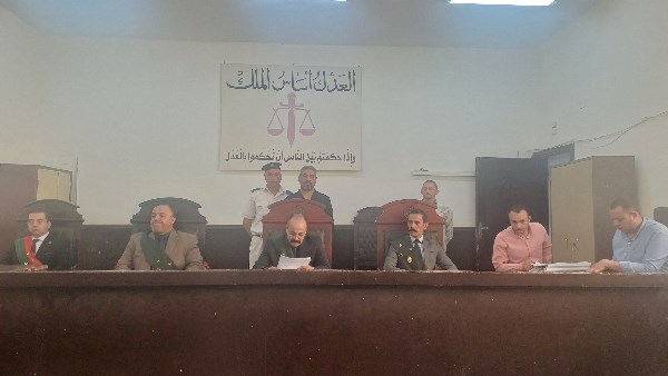 هيئة الدائرة السادسة بمحكمة جنايات الفيوم 