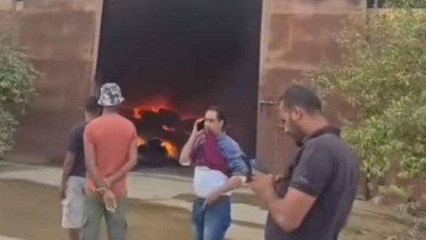جانب من الحريق بسوهاج