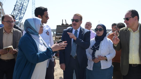 المحافظ يوجه بتكثيف الأعمال والتنسيق الكامل بين الجهات المعنية لسرعة افتتاح وتشغيل الكوبري الجديد
