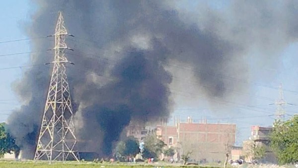 حريق مصنع قطن بالغربية 