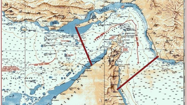 الحرس الثوري الإيراني ينشر خريطة جديدة لمضيق هرمز.. صور