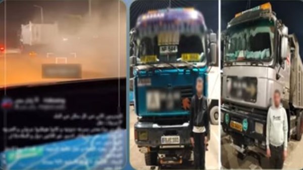 بدون لوحات معدنية.. ضبط سائقي سيارتي نقل قادا برعونة في زهراء المعادي