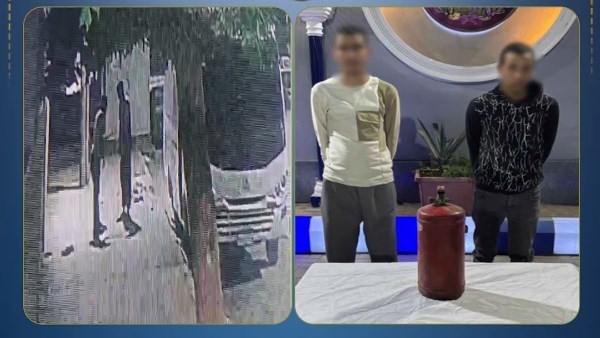القبض على شخصين لسرقتهما طفاية حريق من ميني باص خاص بمدرسة في سوهاج
