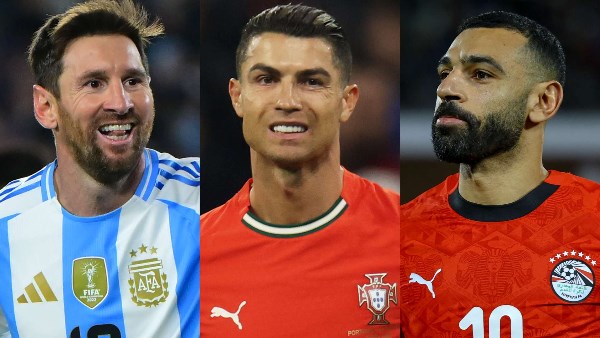محمد صلاح ميسي وكريستيانو رونالدو 