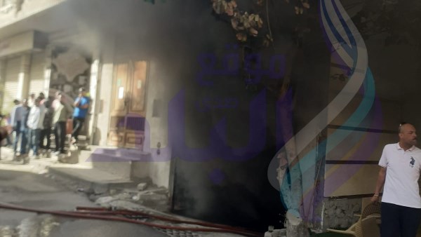 حريق داخل جراج بالإسكندرية 