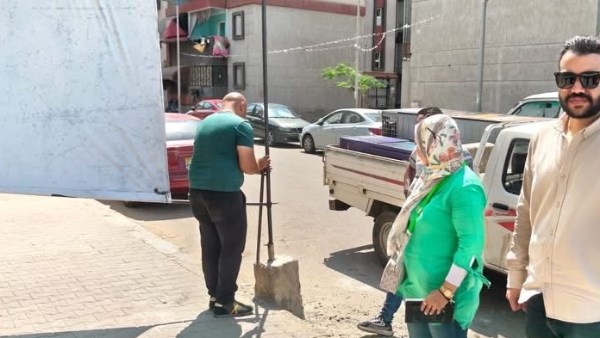 بورفؤاد" تجمل مسطحاتها الخضراء وتضرب الإشغالات بـ "حي الفيروز"..