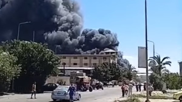 حريق بمصنع