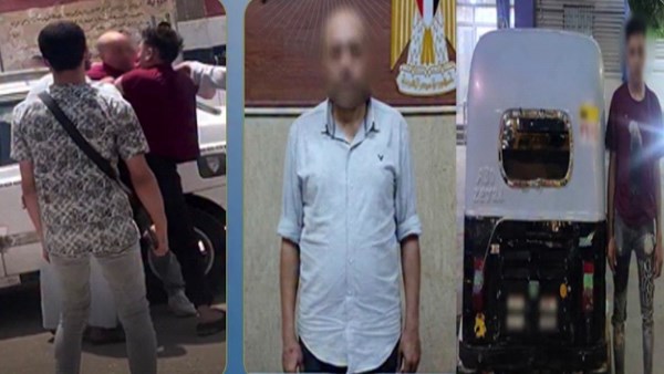 القبض على سائقى سيارة أجرة وتوكتوك تعديا على بعضهم
