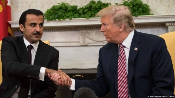 لقاء سابق بين ترامب وأمير قطر