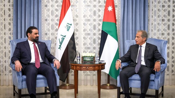 رئيس الوزراء الأردني جعفر حسان ورئيس مجلس النواب في جمهورية العراق هيبت الحلبوسي