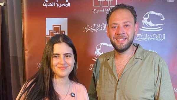 الفنان محمد علي رزق مع أوركيد سامي 