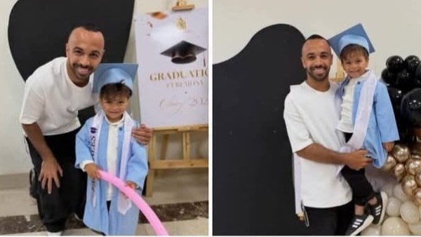  محمد مجدي أفشة يحتفل بتخرج نجله من KG2