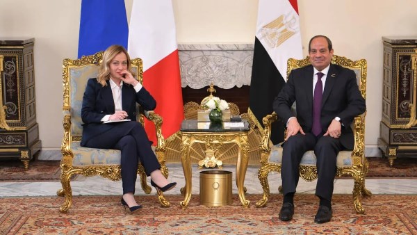 الرئيس السيسي وميلوني 