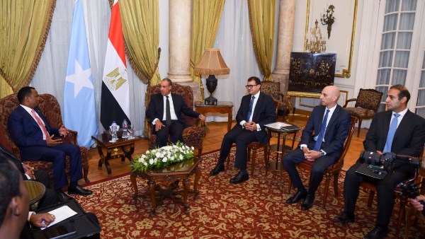 وزير الخارجية يؤكد دعم مصر للجهود الدولية الرامية لتحقيق الأمن والاستقرار بالصومال وزير الخارجية يؤكد دعم مصر للجهود الدولية الرامية لتحقيق الأمن والاستقرار بالصومال