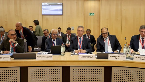 السفير فائد مصطفى يشارك في مؤتمر المناحين