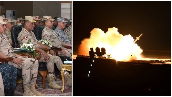 وزير الدفاع يشهد المرحلة النهائية من الرماية الصاروخية الليلية لقوات الدفاع الجوي